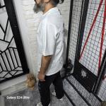 Beyaz Nakış Baskılı T-Shirt