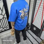 Mavi Stop Wars Baskılı T-Shirt