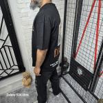 Siyah İki İplik Baskılı T-Shirt KRN-2443-P0DSS