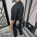 Siyah IWSS Baskılı T-Shirt