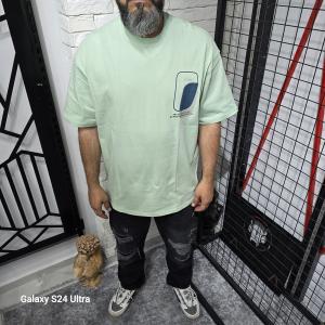 Açık Yeşil İki İplik T-Shirt