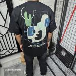 Siyah İki İplik T-Shirt