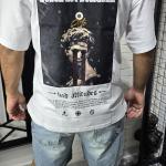 Beyaz (Bed Additubes) Yazı Baskılı T-Shirt