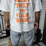 Beyaz (No Limit) Baskılı T-Shirt