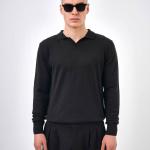 Pamuk Karışımlı Düğmesiz Triko Polo Yaka RK-101485