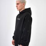 Sideral Day-Yıldız Nakış Baskılı Oversize Hoodie RK-101573